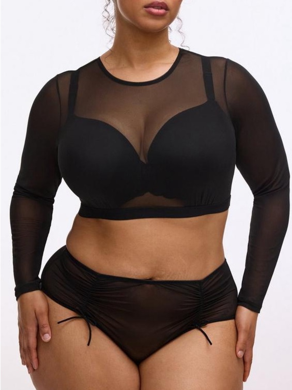 Torrid Black Mesh Under-It-All Crop Top.